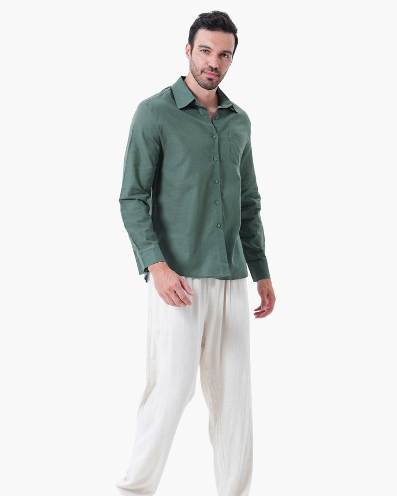 Chemise en lin légère et décontractée