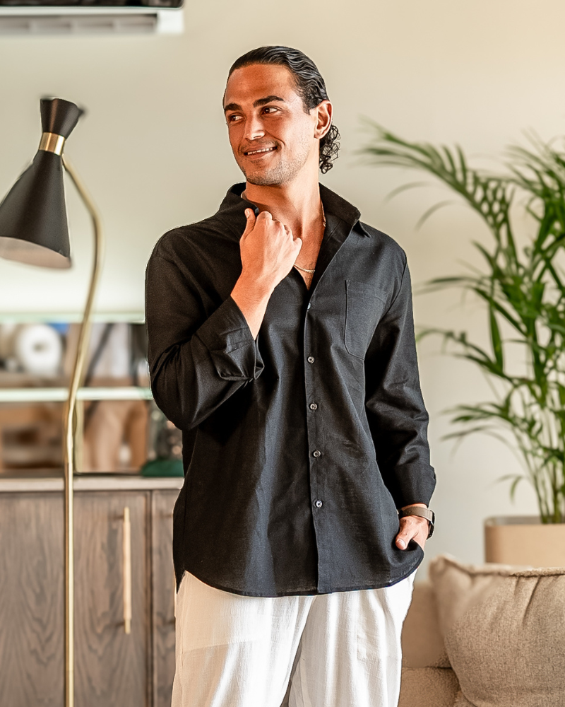 Chemise en lin légère et décontractée