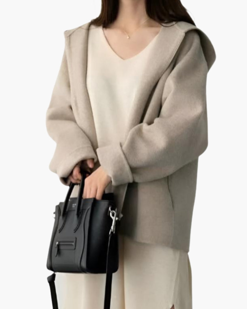 Manteau en laine zippé élégant et confortable