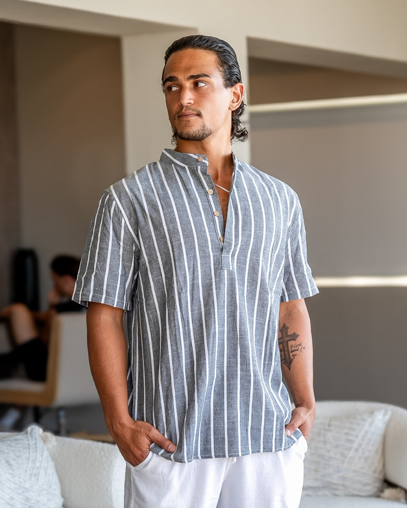 Polo marin élégant en coton bio