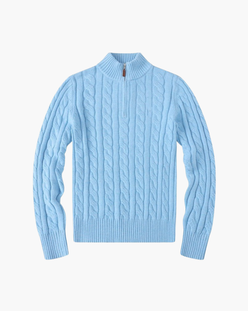 Pull à col zippé féminin élégant