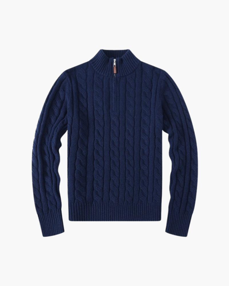 Pull à col zippé féminin élégant