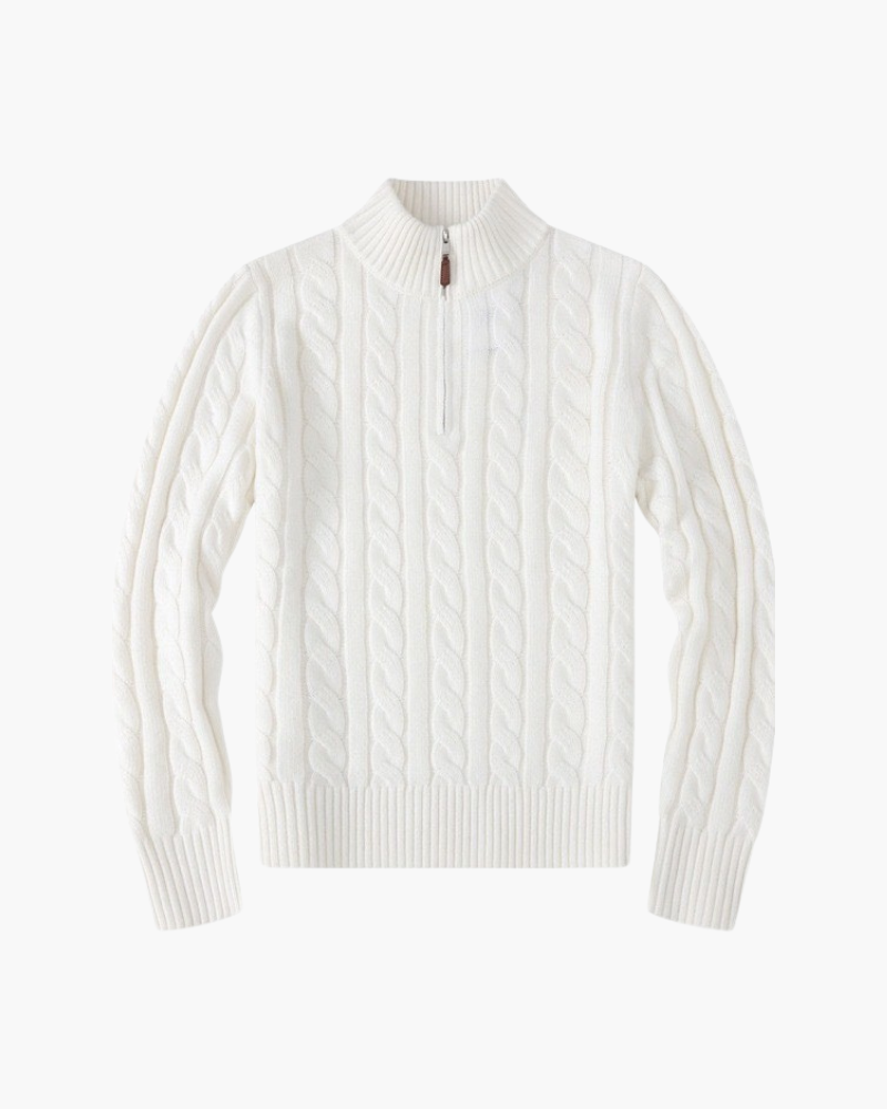 Pull à col zippé féminin élégant