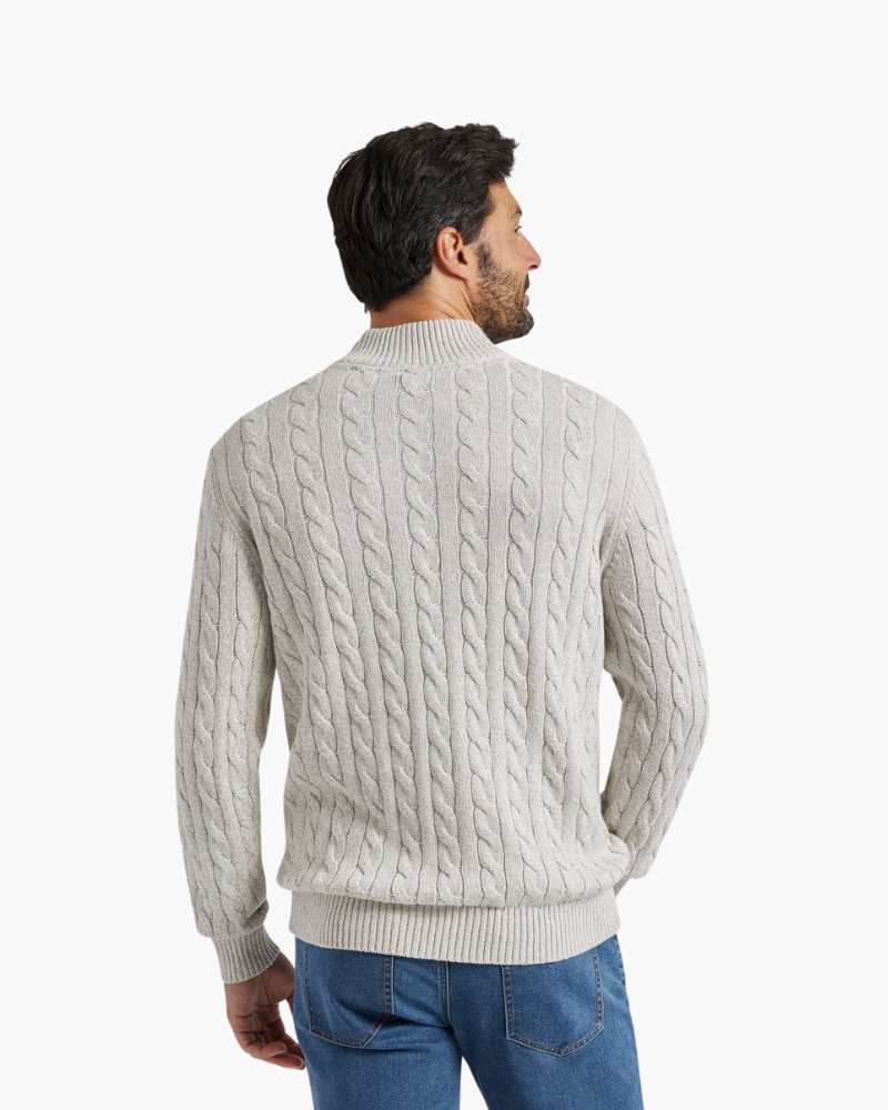 Pull en coton haut de gamme zippé
