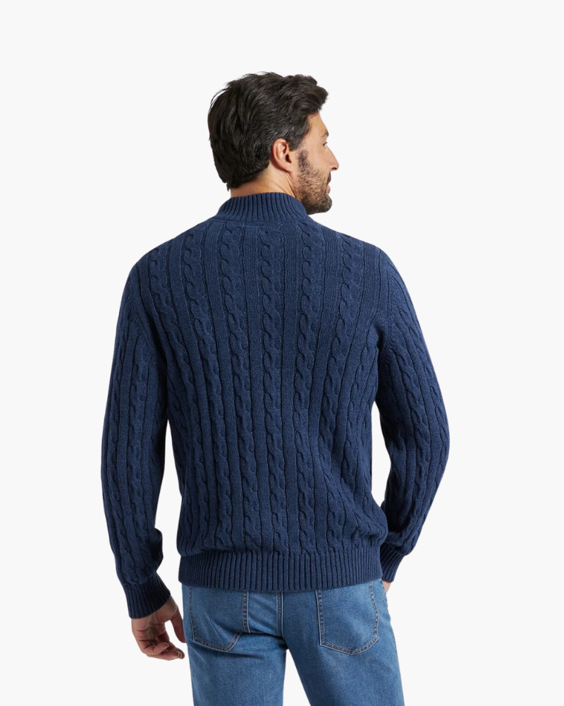 Pull en coton haut de gamme zippé