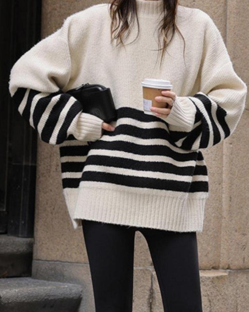 Pull en maille rayé élégant
