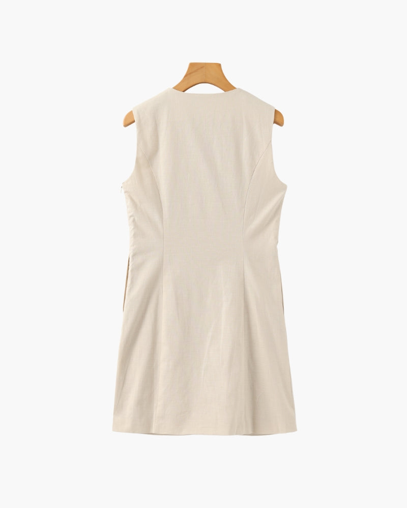 Robe élégante à détail sculptural